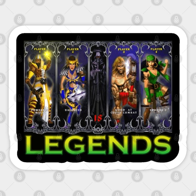 Legends of the Gauntlet Sticker by arcadeheroes
